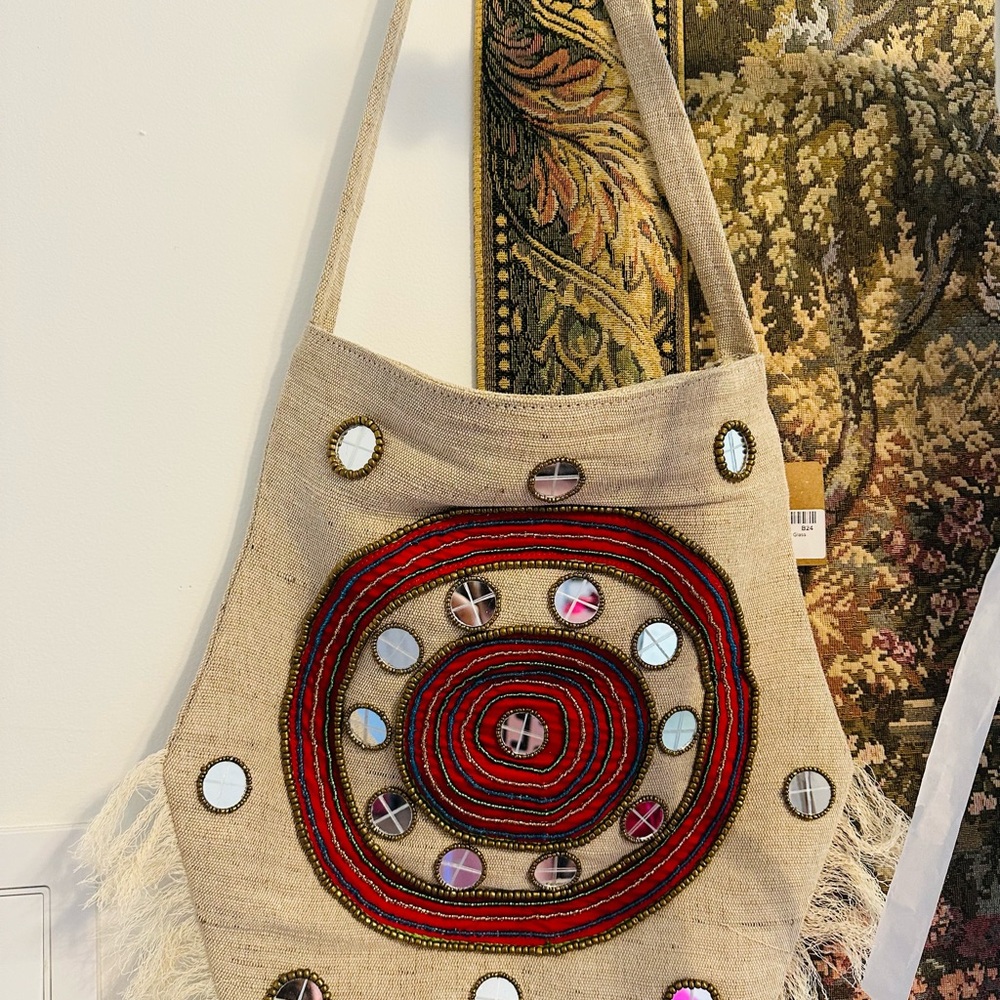 Handmade embroidery handbag